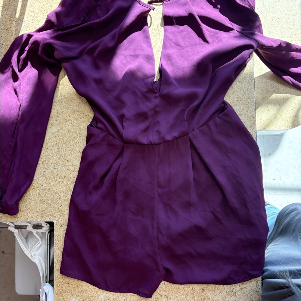 Iris Purple Off-Shoulder Romper